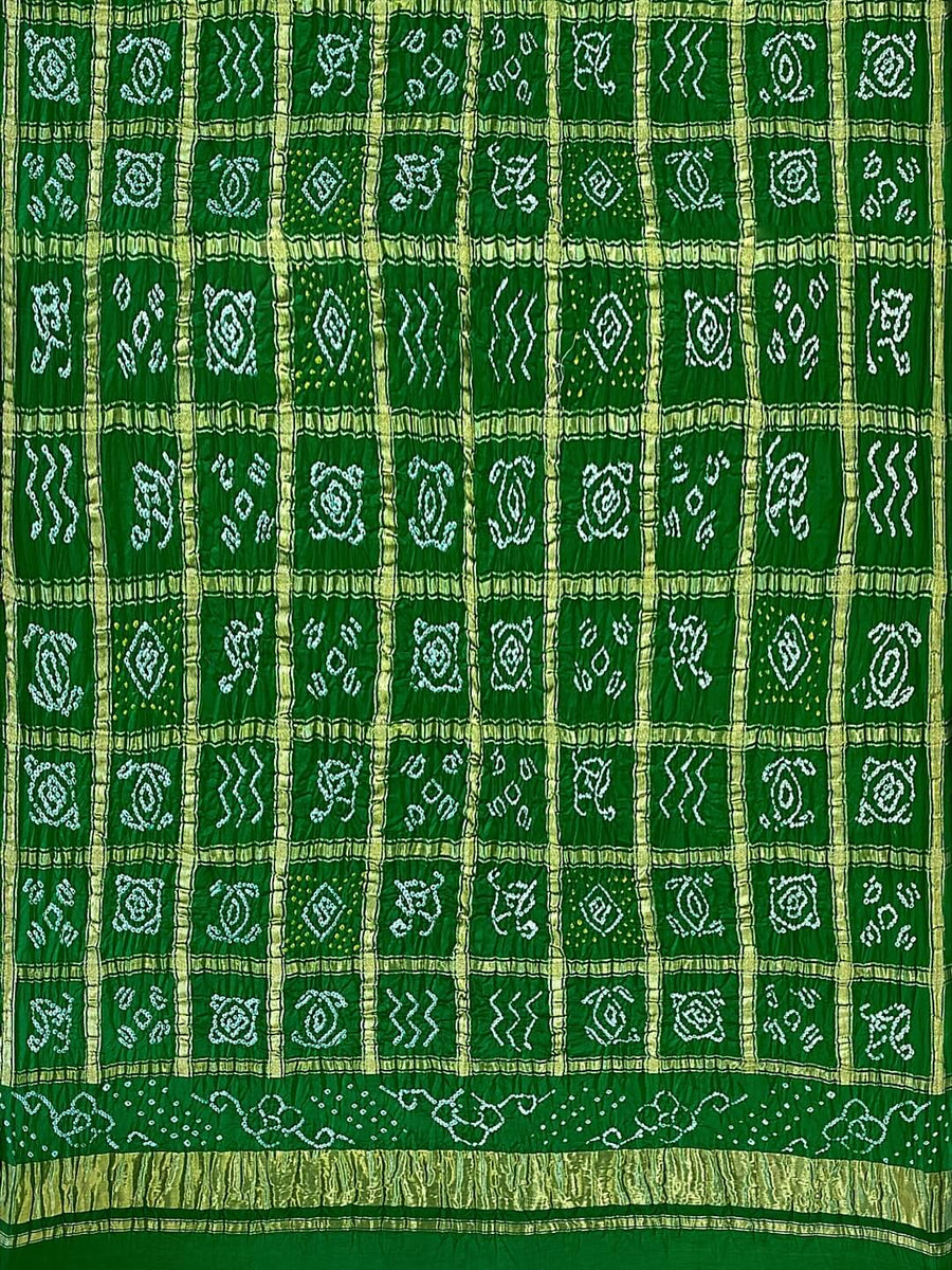 Green Shantoon Bandhani Dupatta main image 1
