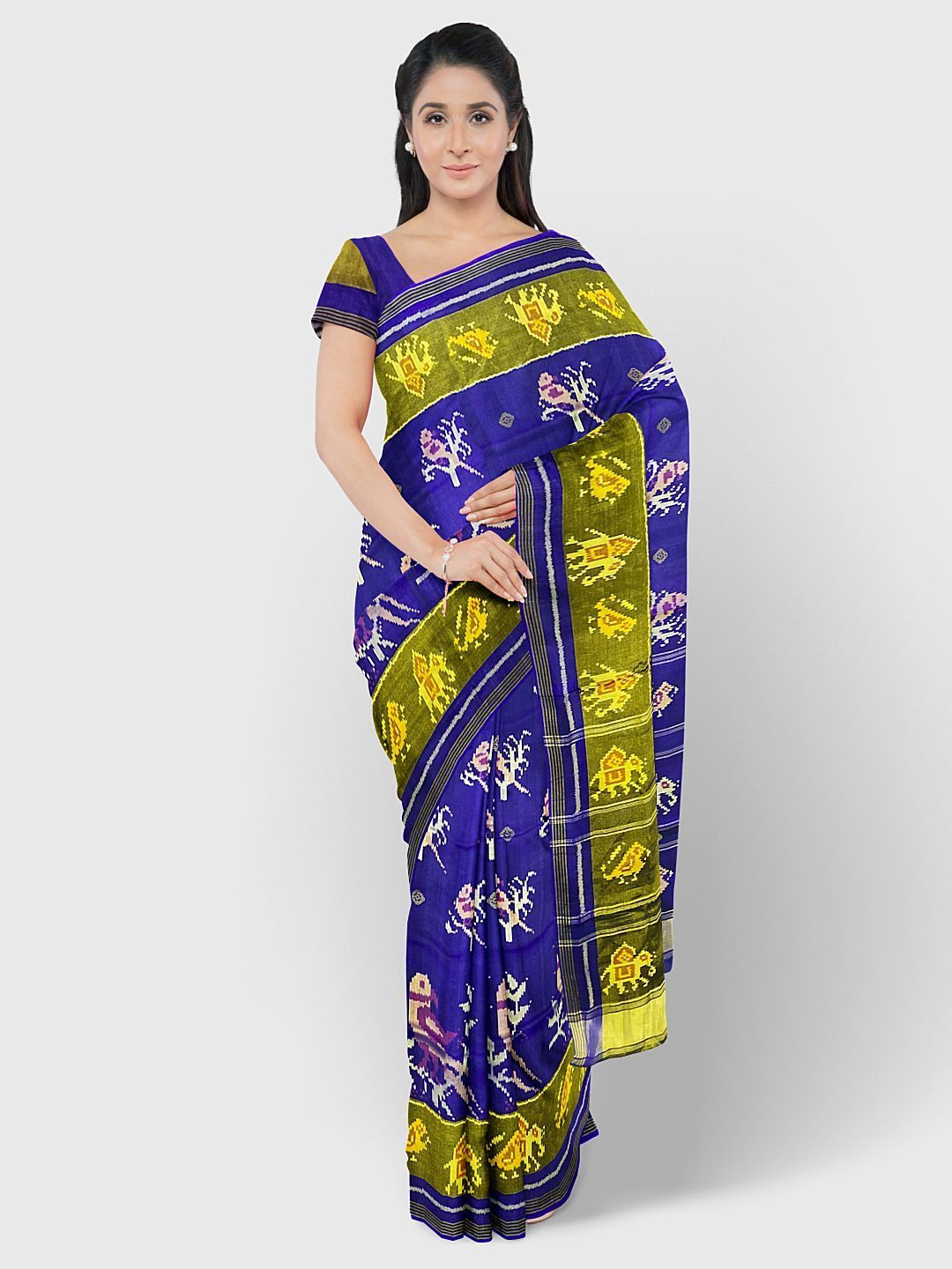 Purple Wedding Wear Patola Saree outlets With Blouse -Indian Patola Saree-Party Wear Saree