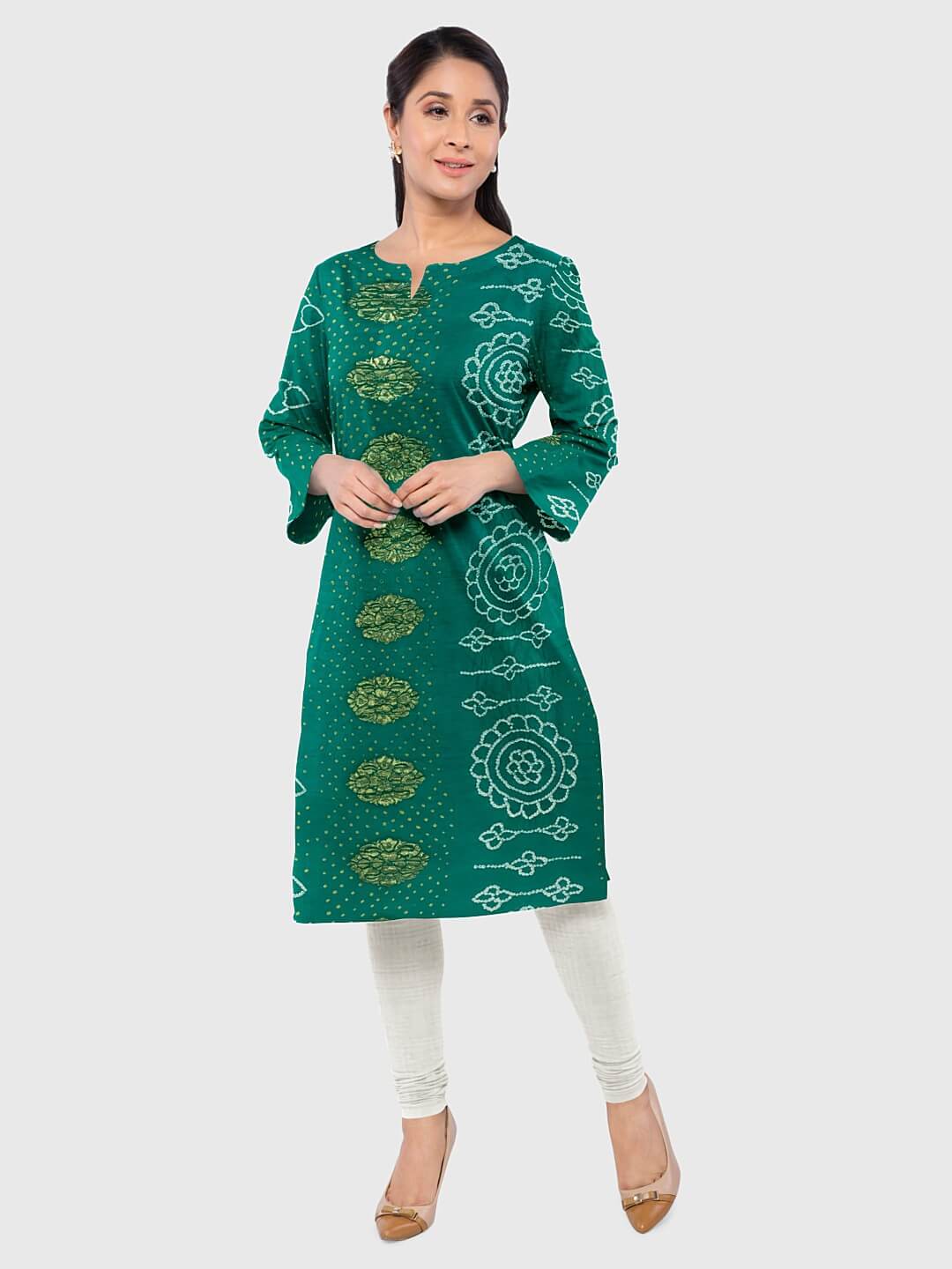 Buy Online Designer Multi Color Banarasi Kurti For Girls And Women